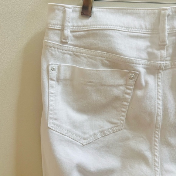 JJill White Denim Jeans Authentic Fit Slim Ankle Size 10 - Picture 9 of 12